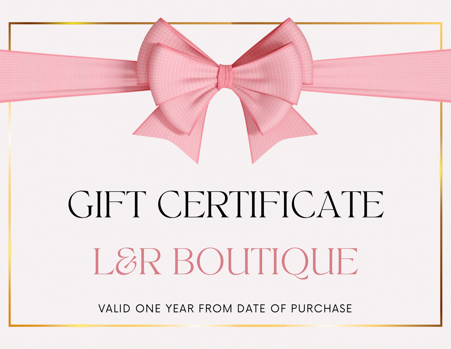 L & R Boutique Gift Card